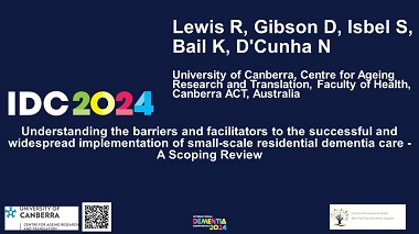 Understanding the barriers and facilitators to the successful and widespread implementation of small-scale residential dementia care - A Scoping Review