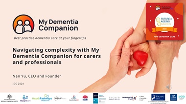 Navigating complexity with My Dementia Companion for carers and professionals